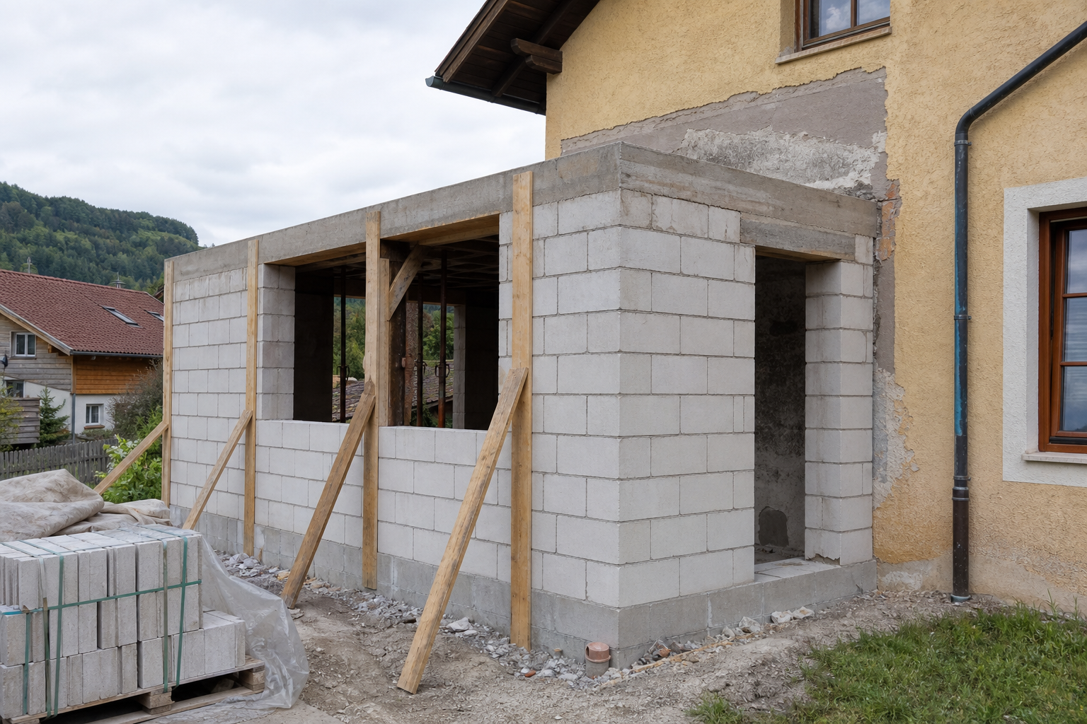 Wohnraumerweiterung: Anbau an ein bestehendes Wohnhaus